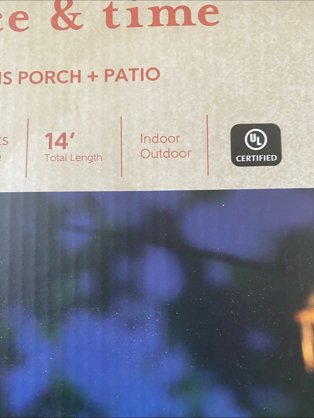 Oasis Porch + Patio Warm White String Lights - Bronze Finish - Lot of 2